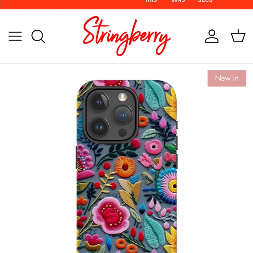 Colorful Floral iPhone 14 Pro Max Case with Hard Shell and Camera Guard